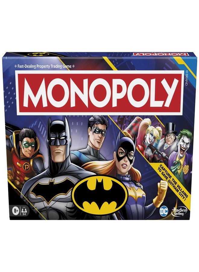 HASBRO - GAMING Monopoly Batman Edition Board Game | Monopoly Game for Batman Fans | Ages 8 and Up | 2 to 4 Players | Family Games | Strategy Games for Kids and Adults - Image 1